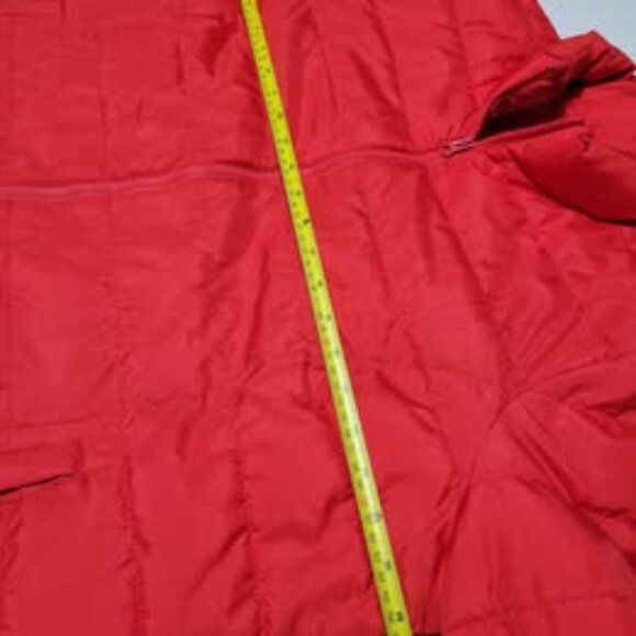 Old Navy Women Red Full Zip Long 2XL Sleeve Puffer Jacket - Picture 6 of 9
